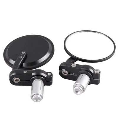 2X Espejos retrovisores laterales de extremo de barra plegables para motocicleta de 7/8" para Honda Suzuki Yamaha Kawasaki Foto 1 de 4