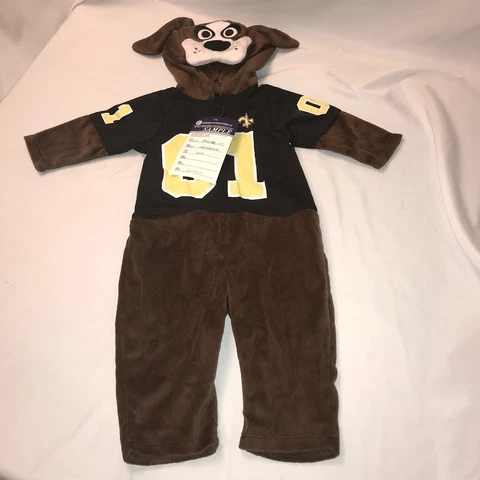New Orleans Saints NFL Baby Size 12M Costume One Piece Mascot Gumbo RARE NEW Cover