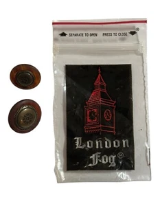 2 New Vintage London Fog Replacement Buttons Sew Through - Picture 1 of 6