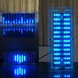 Kit analyseur de spectre musique affichage LED bleu à faire soi-même compteur de niveau audio - Photo 1/9