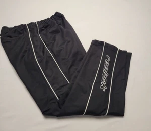 Reebok Men's Black Joggers Track Sweatpants Spellout Pockets Size M - Picture 1 of 13