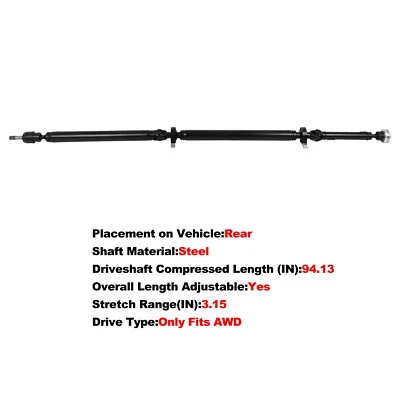 Drive Shaft Rear For Cadillac SRX 2010-2016 Sport Utility Rear AWD 986-301 - Image 1 of 4