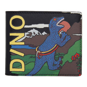 🆕️  Paul Smith P/S  Men's Black Leather Bi-Fold Wallet Dino BNWT 100% Authentic