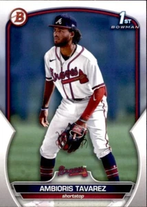 2023 BOWMAN 1ST BASE PAPER PROSPECT BP33 AMBIORIS TAVAREZ ATLANTA BRAVES - Picture 1 of 2