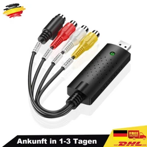 USB Audio Video Grabber Digitalisierung Videoschnitt Konverter Adapter VHS- K6T3 - Afbeelding 1 van 8