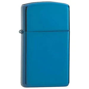 Zippo Slim Sapphire Pocket Lighter - Picture 1 of 7