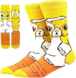 Gremlins - Gizmo (6,5-12, Crew Socks) gelb, Goth, Punk, Horrorfilm, 1PR, NEU - Bild 1 von 6