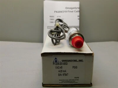 Omega PX209-30V45GI Cable Style Solid State Pressure Transducer -14.7 to 45 PSIG - Image 1 of 3
