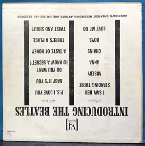 INTRODUCING THE BEATLES~RARE UPSIDE-DOWN BACK COVER~1964 V 1~OVAL~LOVE ME DO~P.S - Picture 1 of 9