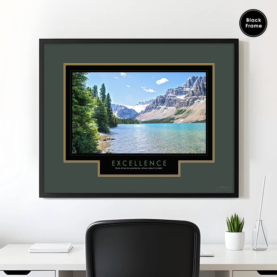 Pôster motivacional, excelência, arte de parede motivacional, citações motivacionais - Imagem 1 de 1