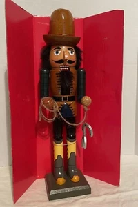 Kurt Adler 15 inch Wooden Nutcracker with Horseshoes & Lasso - Picture 1 of 2