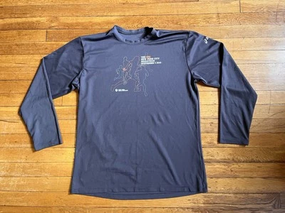ING New York City Marathon 2010 Long Sleeve Asics Performance Shirt Men’s L Grey - Image 1 of 4
