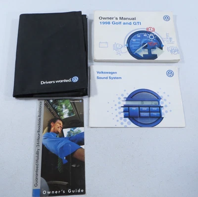 VW Volkswagen Golf GTI 1998 folleto manual del propietario con estuche Foto 1 de 4