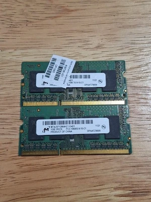 Micron MT4JSF12864HZ-10401 1GB DDR3-1333MHz PC3-10600 laptop memory modules - Image 1 of 2