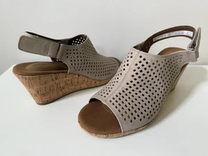 New Rockport Briah Perforated Slingback Sandal Taupe Size 7.5 - Picture 1 of 6