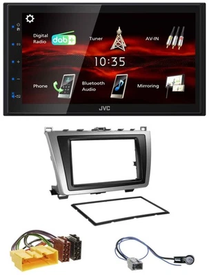 JVC USB Bluetooth MP3 DAB 2DIN Autoradio für Mazda 6 08-12 schwarz-silber - Bild 1 von 4