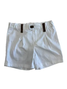 FENDI pantaloncino bianco plissettato logo Zucca linguette 24 mesi bambino bambino - Foto 1 di 7