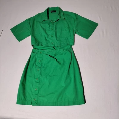 Mameluco zorro blanco para mujer talla XS top y falda de una pieza verde Foto 1 de 4