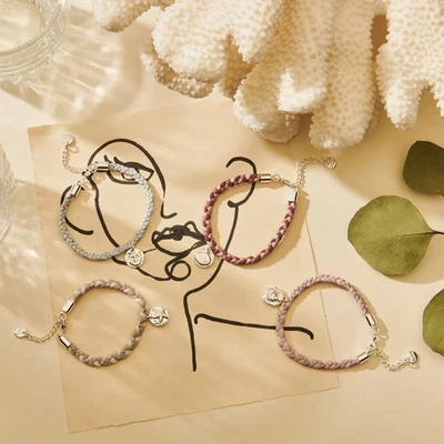 Biba Armband Textil Silber Alt-Rosa, Rosa oder Creme - Bild 1 von 4