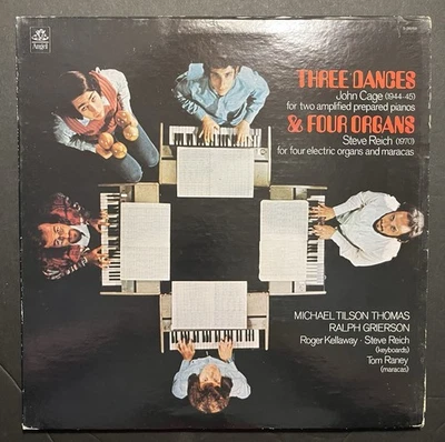 JOHN CAGE & STEVE REICH - Three Dances & Four Organs LP 1973 Angel Post Modern Foto 1 de 4