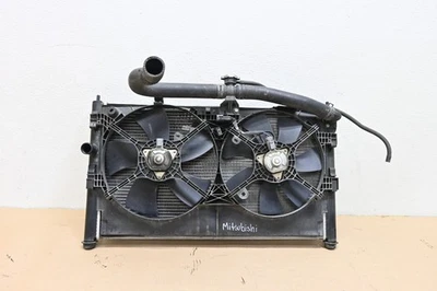 2008-2014 Mitsubishi Lancer ES Radiator Cooling Dual Fan Motor W/ Shroud OEM - Image 1 of 4