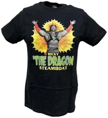 Camiseta negra The Dragon Ricky Steamboat Legend para hombre Foto 1 de 4