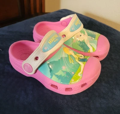 Crocs Disney Frozen Anna Elsa Size Toddler 4-5 Pink - Image 1 of 4