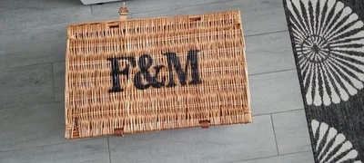 Плетеная корзина Fortnum and Mason F&M 20 X 13 X 9,5 дюйма для многократного использования декоративные подарки - Изображение 1 из 4