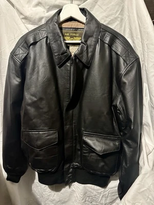 Vtg Air Force Landing Leathers Leather A2 Bomber Jacket (black) - Men’s Size L - Image 1 of 4
