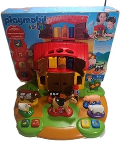 Playmobil 123 interaktive Scheune pädagogisch 8 Sprachen zur Auswahl Spielzeug 18 Monate+ (sauber) - Bild 1 von 12