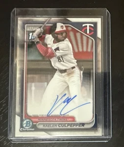 2024 Bowman Draft Kaelen Culpepper 1st Chrome Prospect AUTO Twins - Picture 1 of 2