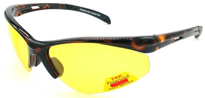 GLARE-X Night Driving Yellow Polarized Lenses Reduce Glare Semi-Rimless - Tort - Image 1 of 4
