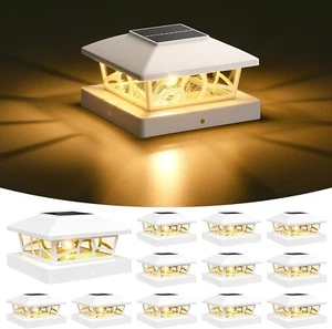 APONUO - 12 Pack Solar Post Cap Lights - Picture 1 of 8