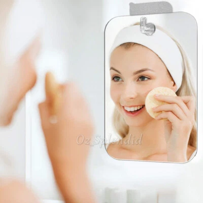 Anti-Fog Shower Mirror Fogless Bathroom Shaving Shave Mirror Make up Mini Mirror - image 1 of 4