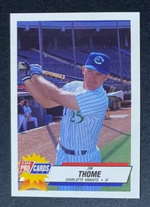 JIM THOME 1993 Procards Minors - Charlotte Knights - Scarce Team Set Card - Picture 1 of 1