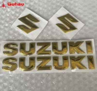 7" 3D S Dorado Motocicleta Tanque de Combustible Emblema Calcomanía Logo Carenado/Guardabarros Insignia Adhesivo Foto 1 de 4