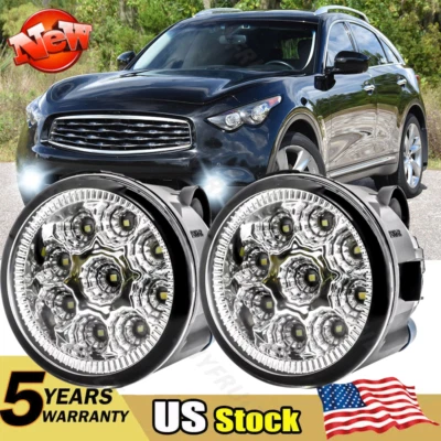PAIR LED Front Bumper Fog Light Driving Lamp For INFINITI EX37 FX37 FX50 2013 Foto 1 de 4