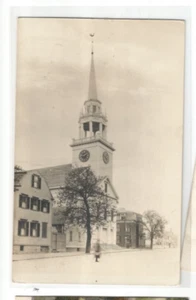 NEWBURYPORT MASSACHUSETTS MASS MA PRESBYTERIAN OLD SOUTH  CHURCH REAL PHOTO CARD - Picture 1 of 1
