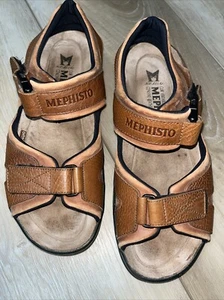 MEPHISTO HERREN HAI SCHUH GRÖSSE 9 M (EURO 43) HELLBRAUN LEDER SLINGBACK - Bild 1 von 8