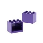 2x Lego Wardrobe Case 2x3x2 Dark Purple Box Container 92410 4532b
