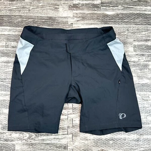 Pearl Izumi Womens size L Black Grey 8” Ride Bike Run Canyon Shorts 19211703 - Picture 1 of 10