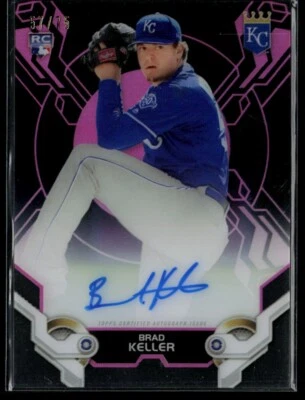 2019 Topps High Tek Autograph Pink #HTA-BK Brad Keller RC 57/75 - Image 1 of 2