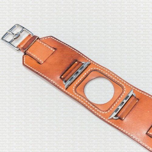 HERMÈS Cinturino Apple Watch Hermes Marrone Swift Cuff Bund SUPER RARO 42mm