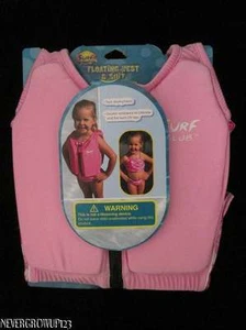 GIRLS PINK FLOAT~SWIM VEST~SWIMSUIT~AGE 3-5~NWT - Picture 1 of 4