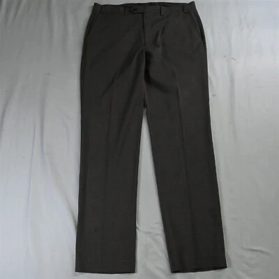 Pantalones de vestir Michael Kors 36 x 34 marrón frente plano recto elástico para hombre Foto 1 de 4
