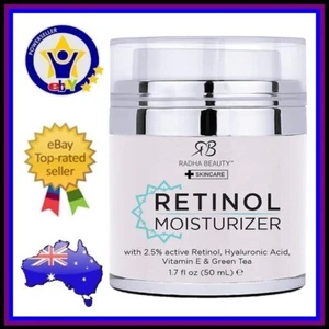RETINOL MOISTURISER Hyaluronic Acid Vitamin E Green Tea Face Neck Eye Cream - Picture 1 of 8
