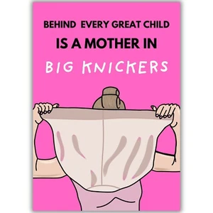 Bridget Jones Mother's Day Card, Big Knickers, Birthday Card For Mum Mam Mom - Picture 1 of 8