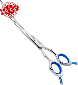 Curved Scissors for Dog Grooming,Light Weight,Pet Grooming Shears,Designed for R - Picture 1 of 12