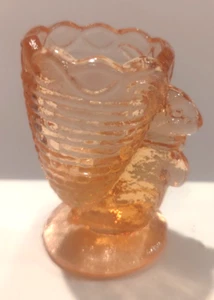 Vintage Fenton Glass Pink Bunny Rabbit Egg Cup Holder 1950 - Picture 1 of 8