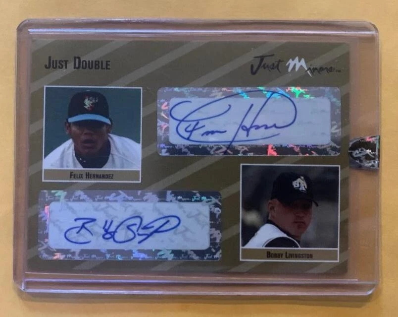 FELIX HERNANDEZ - BOBBY LIVINGSTON 2005 Certified SEALED Dual Autograph #'d 6/10 - Image 1 of 1